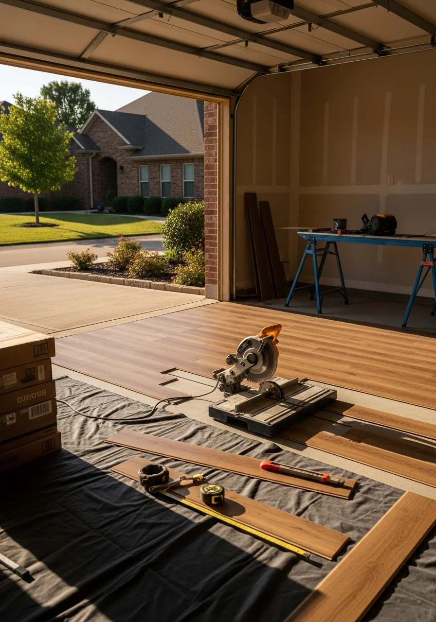Service team working on a residential property in the Tulsa metro area.